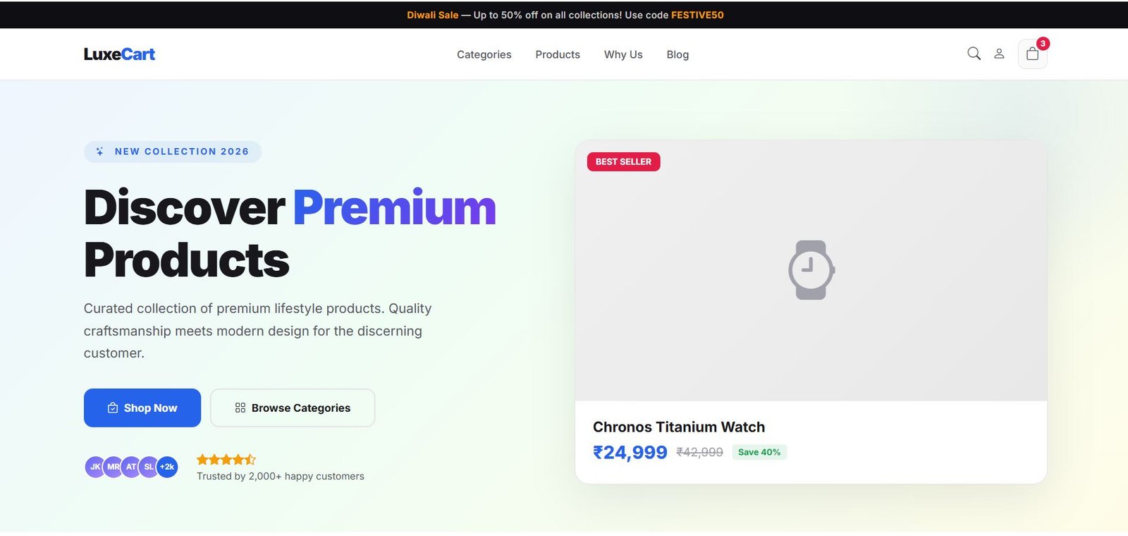 LuxeCart Ecommerce - Demo